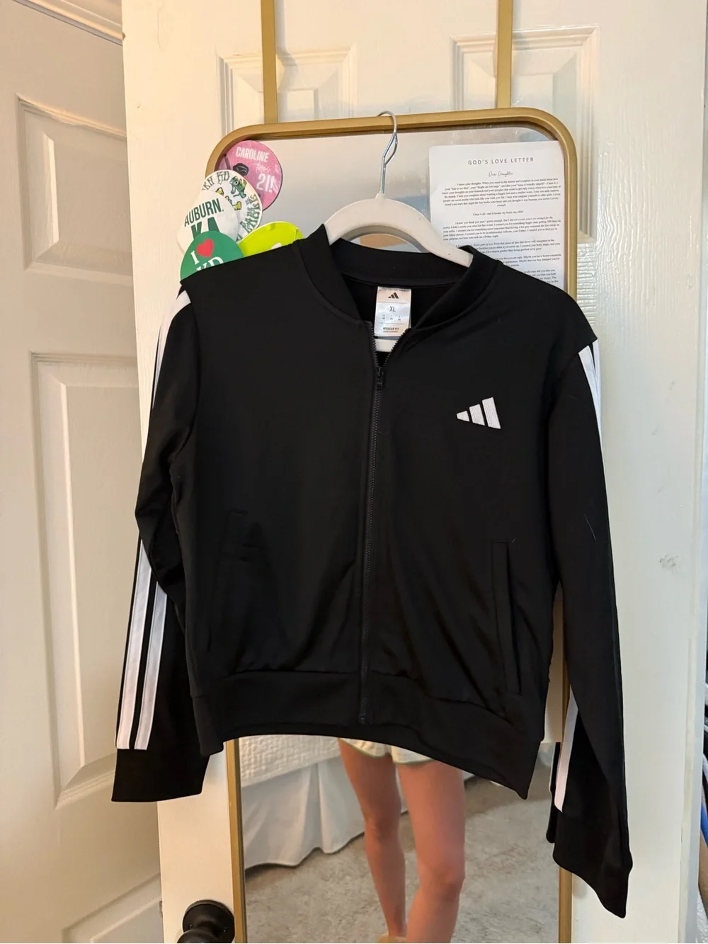 adidas Black & White Kids Track Jacket